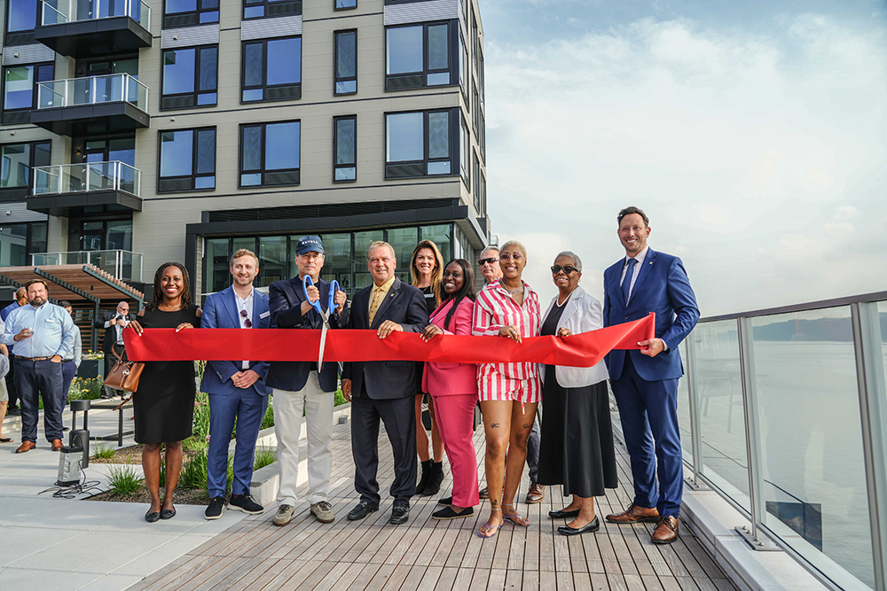 Extell Development joins Yonkers mayor Spano for ribbon cutting of Hudson Piers